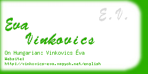 eva vinkovics business card