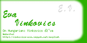 eva vinkovics business card